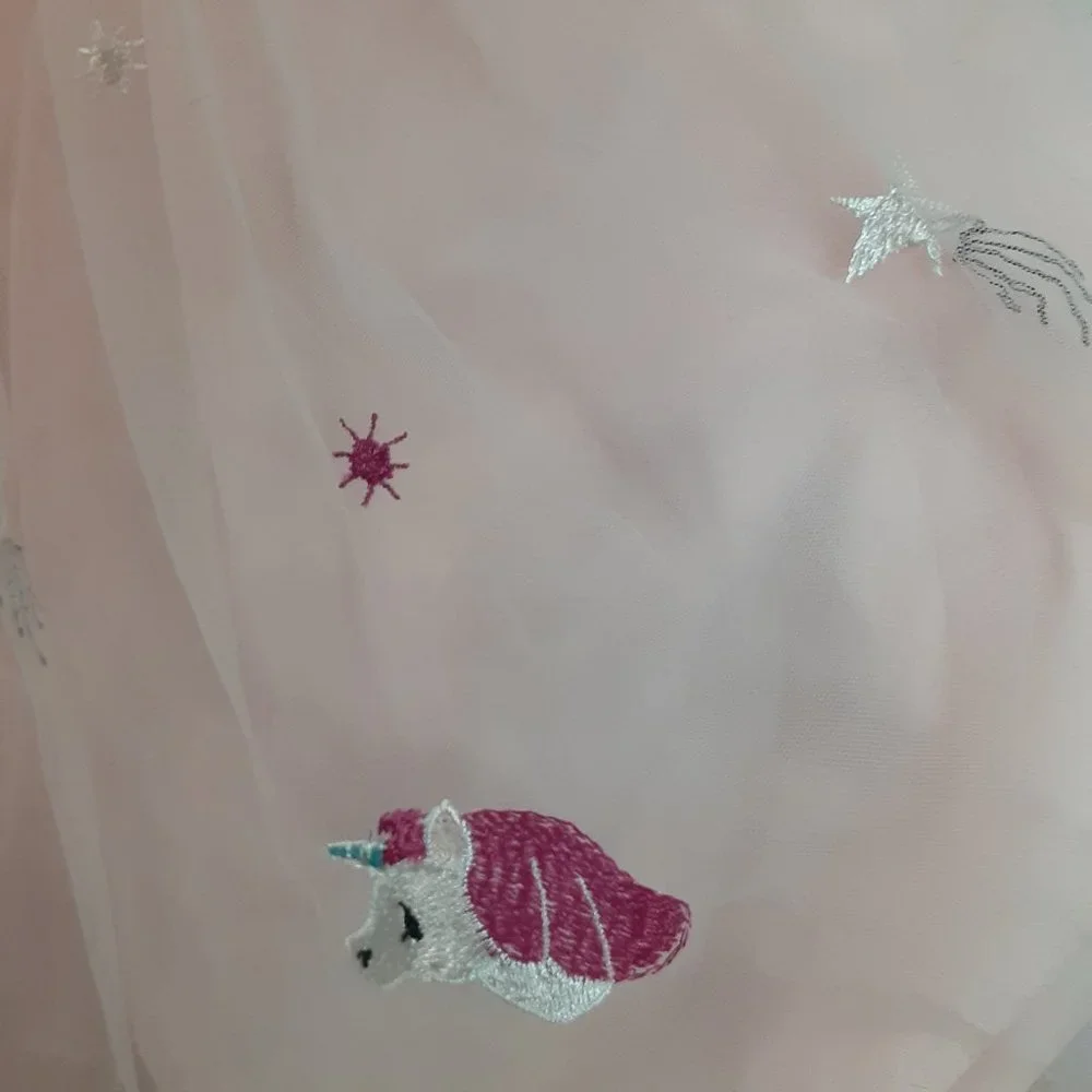 Unique Vintage Pink Tulle Unicorn Dress - Picture 2 of 5